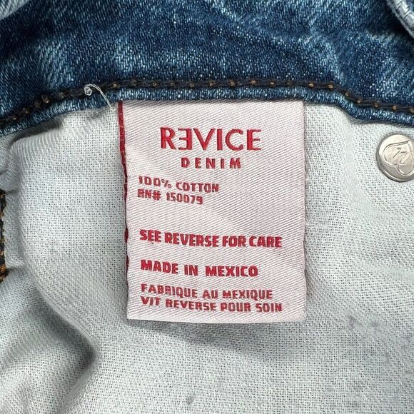 Revice Women's Size 25 High Rise Crossover Waist Distressed Jeans - Picture 10 of 11